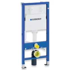 Pack WC GEBERIT Bâti-support Duofix+WC Slim Soft-Close ROLO blanc+tapis d'isolation acoustique+plaque blanc