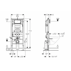 Pack WC Geberit UP320 + Cuvette sans bride Mesto Square + Plaque Sigma Blanc