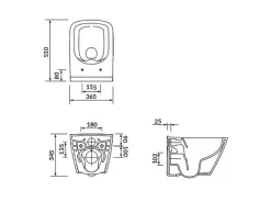 Pack WC Geberit UP320 + Cuvette sans bride Mesto Square + Plaque Chromé Mat