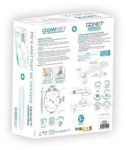 Pack WC japonais : abattant + kit lavant - Hygiène parfaite sans électricité - QQ Net Cleanfast
