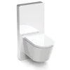 Pack WC japonais + Module sanitaire Blanc, Toilettes suspendu lavant + Abattant LED, Chasse eau 180 - 59x38x38cm - Basic 1102