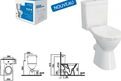 Pack WC Normus Lift à poser avec bride - Normus Lift Pack WC à poser PMR OB, 65 cm, avec bride