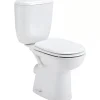 Pack WC PMR normes handicapé SANINDUSA Aveiro Confort évacuation arrière alim. chasse d'eau par dessous blanc