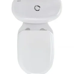 Pack WC PMR normes handicapé SANINDUSA Aveiro Confort évacuation arrière alim. chasse d'eau par dessous blanc