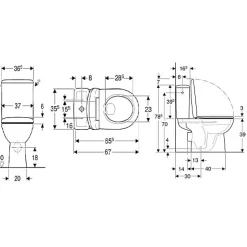 Pack WC RENOVA sortie horizontale - GEBERIT - 501.756.00.1