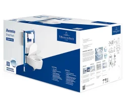 Pack WC suspendu avec bâti + WC, Villeroy et Boch Avento