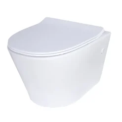 Pack WC suspendu blanc cuvette sans bride Fuerte et bâti-support sol et mur Grohe