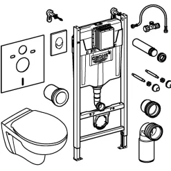 Pack WC suspendu blanc Grohe Solido Baufirst