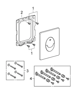 Pack WC suspendu blanc Grohe Solido Baufirst