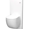 Pack WC suspendu broyeur blanc avec bâti et pompe de relevage intégrée, SFA Sanicompact