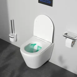 Pack WC suspendu bâti mural et cuvette Plaque Round Chrome Pack WC Bati-support AM.PM X-Joy S