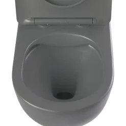 Pack WC suspendu gain de place bâti universel siamp + cuvette sans bride gris mat corolla