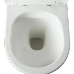 Pack WC suspendu gain de place bâti mural verre blanc + cuvette sans bride Corolla