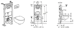 Pack WC suspendu sans bride, Geberit G-500 Design