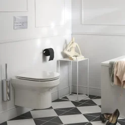 Pack WC suspendu sans bride JACOB DELAFON Elite + bâti-support + plaque Chrome + accessoires