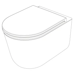 Pack WC suspendu sans bride Luvia avec bâti-support sol et mur autoportant Silgo GoodHome