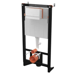Pack WC suspendu sans bride Luvia avec bâti-support sol et mur autoportant Silgo GoodHome