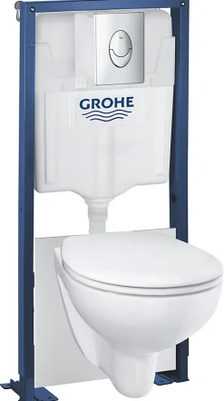 Pack WC suspendu sans bride sortie horizontale Grohe Solido Bau Air