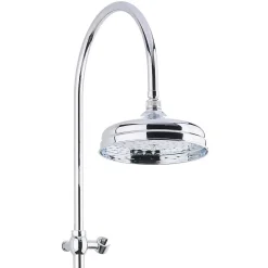 Paffoni Ricordi Colonne de douche vintage complète avec mélangeur + Douchette à main + Flexible, Chrome (ZCOL000)