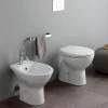 Paire De Sanitaires Au Sol Wc Et Bidet En Céramique Blanche - Cipro