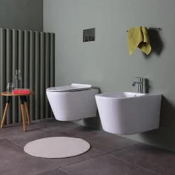 Paire De Sanitaires Suspendus Wc Et Bidet - Blues