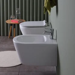 Paire De Sanitaires Suspendus Wc Et Bidet - Blues