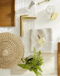 Panier à linge 44 litres en jonc de mer et polyester blanc l.53 x P.50 x H.65 cm GoodHome Bonetta