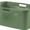 Panier à linge vert 40L en polypropylène, Sundis Pixel