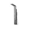 Panneau De Douche Hydromassante En Acier Brossé Chromé H 150Cm