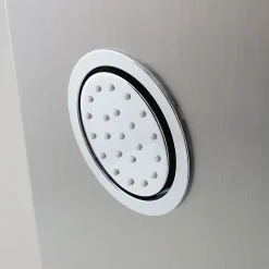 Panneau De Douche Hydromassante En Acier Brossé Chromé H 150Cm