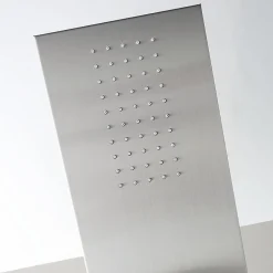Panneau De Douche Hydromassante En Acier Brossé Chromé H 150Cm
