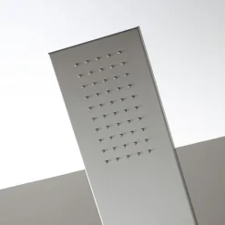 Panneau De Douche Hydromassante En Acier Chromé Avec Design Carré