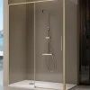 Panneau de douche lateral fixe pour paroi de douche DELTA or brosse 66.5-69 cm