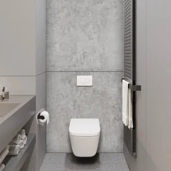 Panneau d'habillage pour bâti,support WC suspendu, 1200x1200x4 mm, finition Gris Béton, Urban Concrete KOBERT,IN