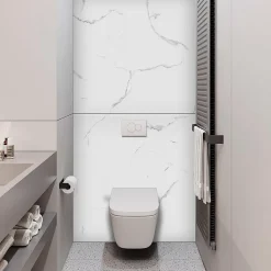 Panneau d'habillage pour bâti,support WC suspendu, 1200x1200x4 mm, finition Marbre Blanc, Mud KOBERT,IN