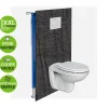 Panneau d'habillage pour bâti,support WC suspendu, 1200x1200x4 mm, finition Pierre Noir, Manson KOBERT,IN