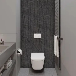 Panneau d'habillage pour bâti,support WC suspendu, 1200x1200x4 mm, finition Pierre Noir, Manson KOBERT,IN