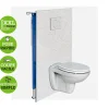 Panneau d'habillage pour bâti,support WC suspendu, 1200x1200x4 mm, finition Marbre Gris, Versilla KOBERT,IN