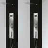 Panneau douche en acier inox avec 4 fonctions, inclu le flexible, la douche à main, les gets hydromassage, la cascade cervicale