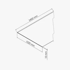 Panneau Douche PVC Béton - L. 240 x l. 100 x ép. 1 cm