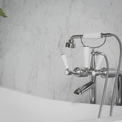 Panneau Douche PVC Marbre de Carrare - L. 240 x l. 100 x ép. 1 cm
