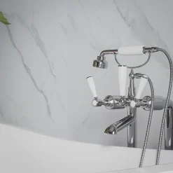 Panneau Douche PVC Marbre Calacatta - L. 240 x l. 100 x ép. 1 cm