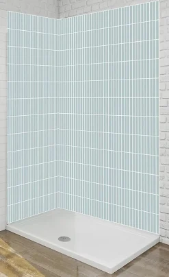Panneau Mural Alu Douche salle de bain KIT KAT Vert 120 cm x 210 cm Ma Nouvelle Déco
