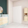 Panneau mural de douche blanc 90x210cm,Panneaux muraux salle de bain habillage mural aluminium,avec 2 profilés de finition