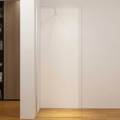 Panneau mural de douche Blanc 90 x 210 cm mural aluminium avec 1 profile - Étanche, durable et facile à nettoyer