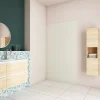 Panneau mural de douche Ivoire 90x210cm,Panneaux muraux salle de bain habillage mural aluminium,avec 2 profilés de finition
