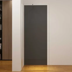Panneau mural de douche Noir 90 x 210 cm mural aluminium avec 1 profile - Étanche, durable et facile à nettoyer