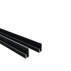 Panneau mural de douche Noir 120 x 210 cm mural aluminium avec 1 profile - Étanche, durable et facile à nettoyer