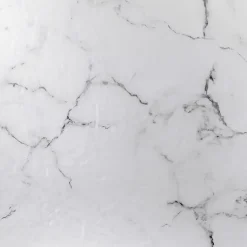 Panneau mural de douche resine effet marbre blanc 250x100 cm Natte d'etancheite periferique integree