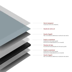 Panneau mural de salle de bains l.120x255 cm, gris argenté, Schulte DécoDesign